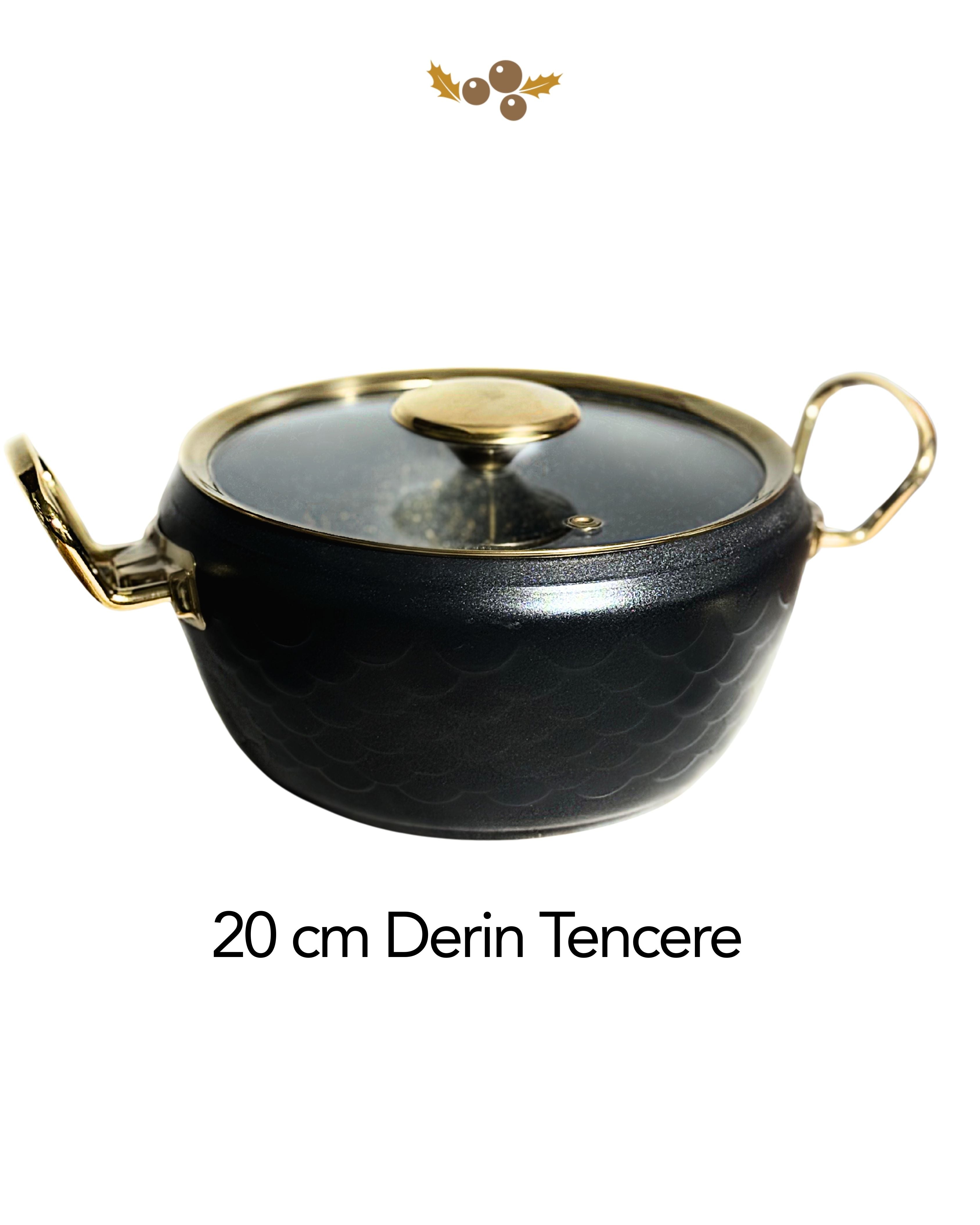 7 Parça Biogranit Tencere Seti + 5 Parça Servis Seti Hediye