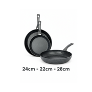 Granit Yapışmaz Tava 3'lü Set (24+26+28cm)
