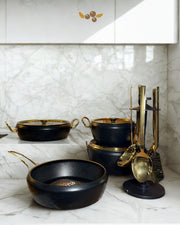 7 Parça Biogranit Tencere Seti + 5 Parça Servis Seti Hediye