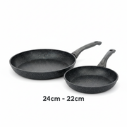 Granit Yapışmaz Tava 2'li Set (22+24cm)