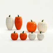 Cookinaplus "Pumpkin Spice" 8'li Seramik Balkabağı Saklama Seti