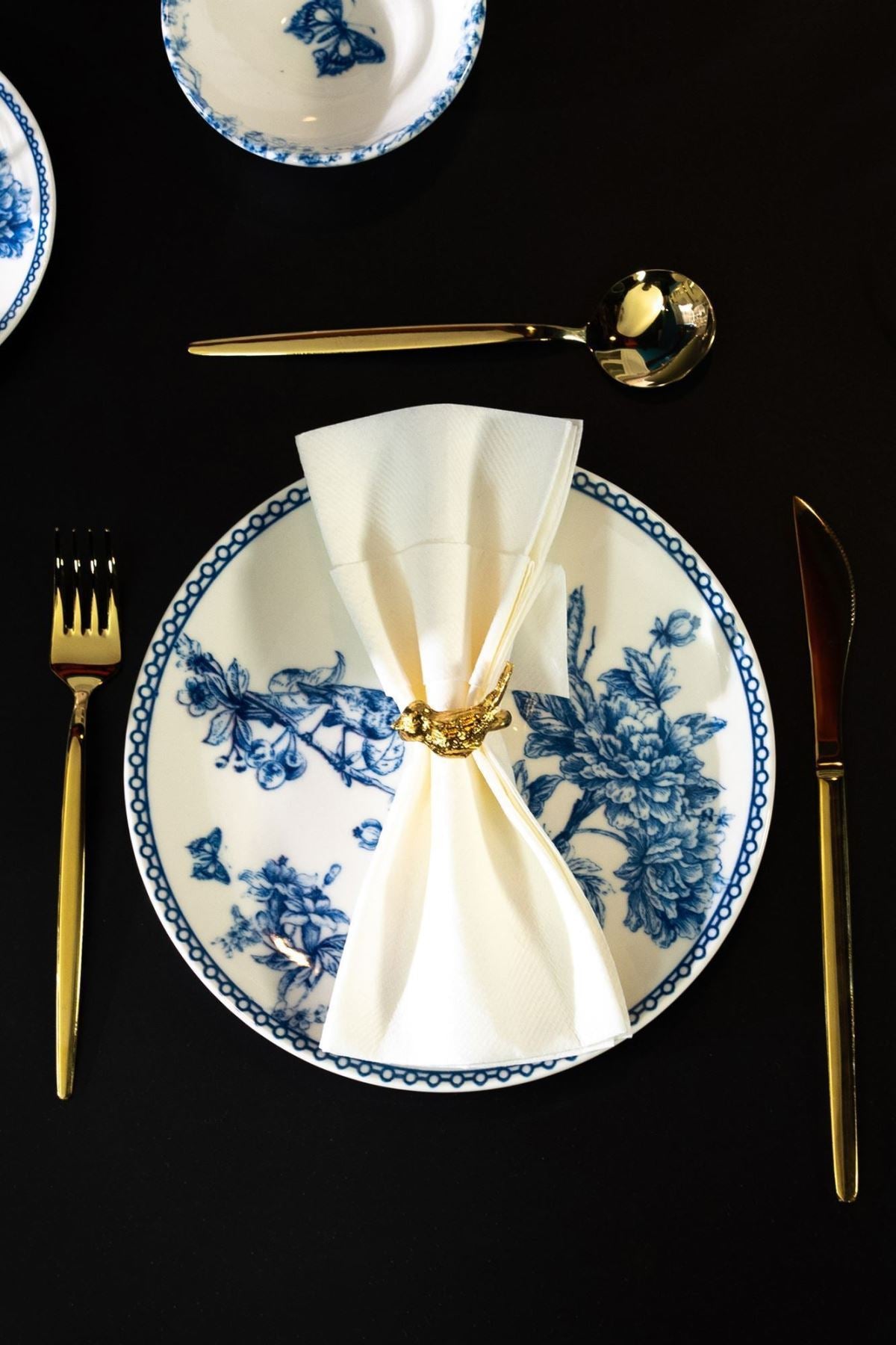 Blue Blossom 22 Parça 6 Kişilik Kahvaltı Takımı Porselen