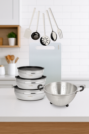 4'lü Çelik Mutfak Gereçleri Seti