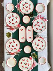 Kahvaltı Takımı 14 Parça Kiraz Desenli