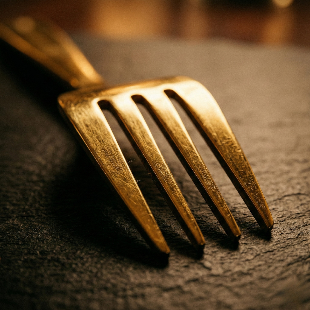 CookinaPlus Royal Gold 36 Parça Premium Çatal Bıçak Takımı - 18/10 Paslanmaz Çelik