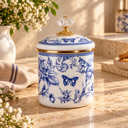 Cookina Plus Blue Blossom 12cm Emaye Kavanoz