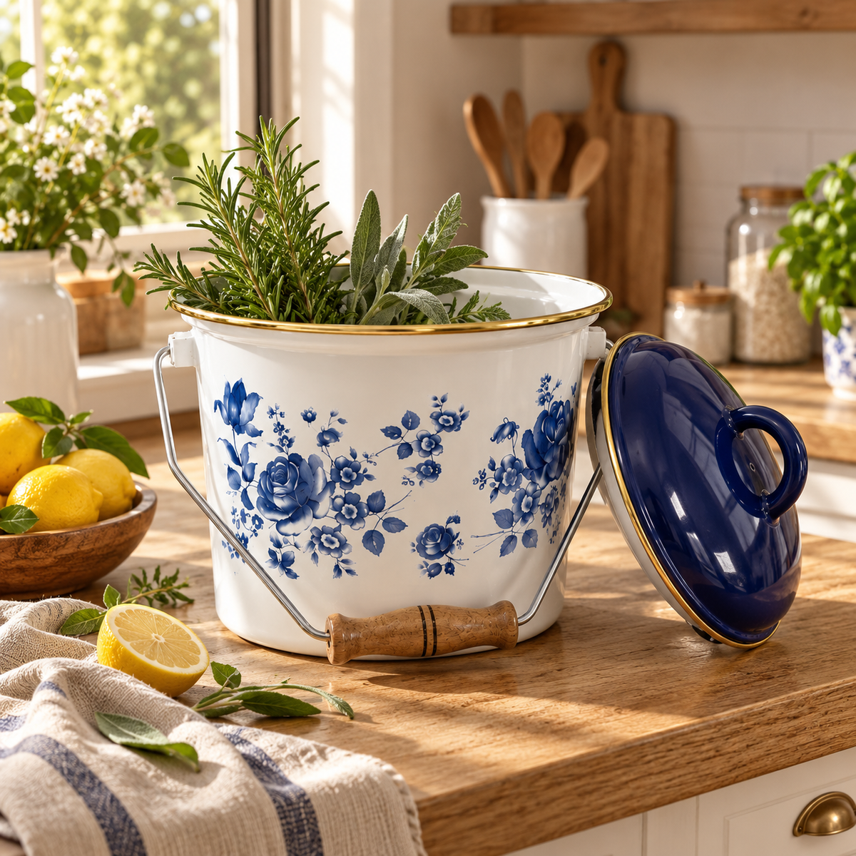 Cookina Plus Emaye Bakraç 5 Lt Yoğurt Tenceresi Bakliyat Saklama Tenceresi