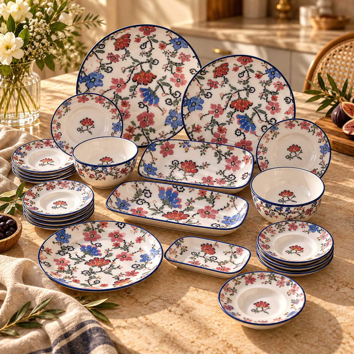 CookinaPlus Ahenk 22 Parça 6 Kişilik Kahvaltı Takımı