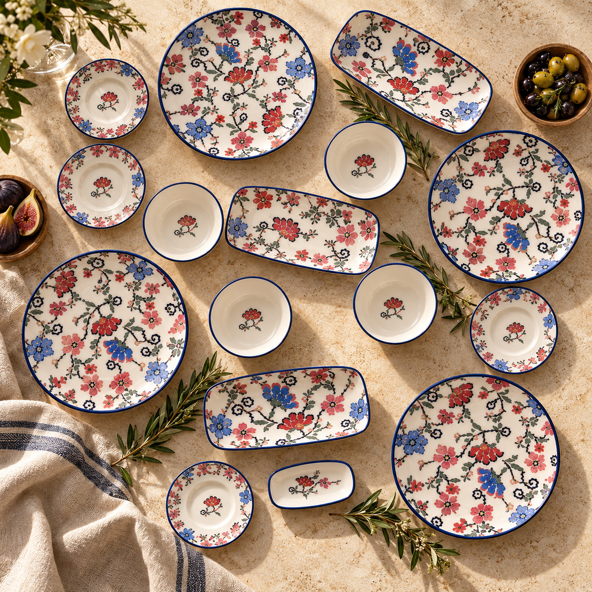 CookinaPlus Ahenk 22 Parça 6 Kişilik Kahvaltı Takımı