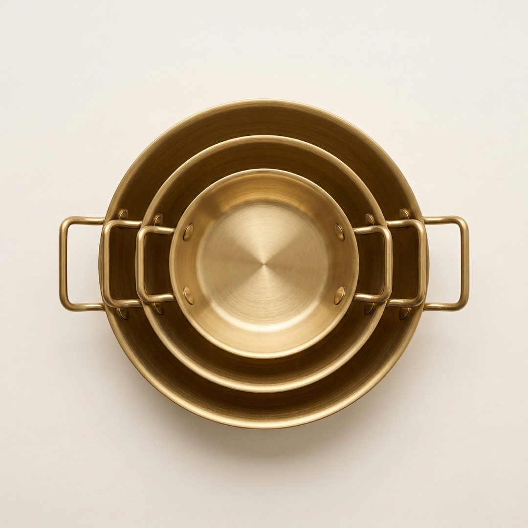 CookinaPlus 3'lü Premium Gold Sahan Sunum Seti | 10.5cm - 13cm - 14cm