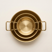 CookinaPlus 3'lü Premium Gold Sahan Sunum Seti | 10.5cm - 13cm - 14cm