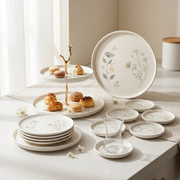 CookinaPlus Nordic Bloom 21 Parça Pasta & Çay Sunum Seti