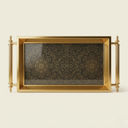 Sacred-Gold Gold Kaplama Aynalı Sunum Tepsisi (41x28 cm)