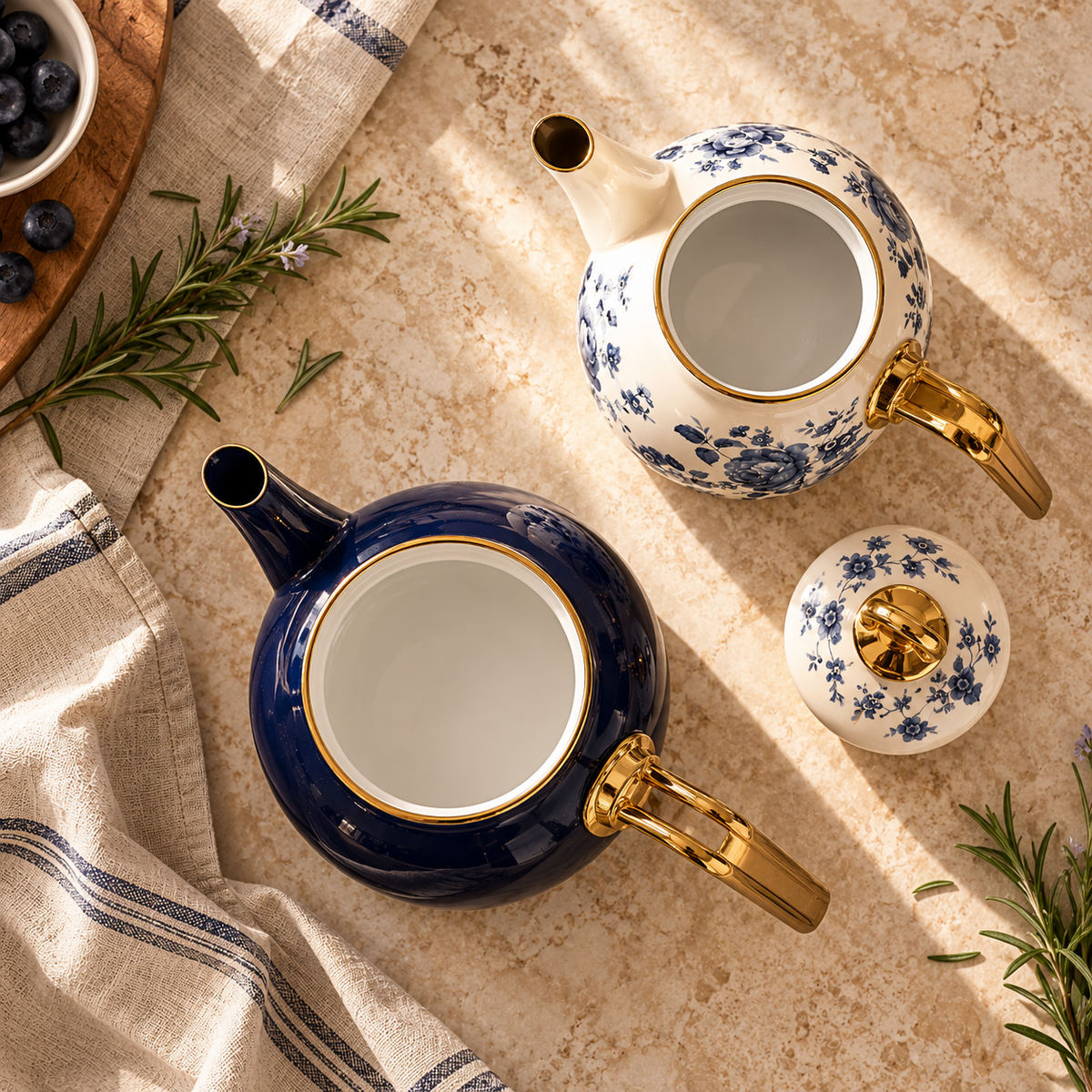 Cookina Plus Emaye Çaydanlık Takımı, Desenli Emaye Çaydanlık Seti