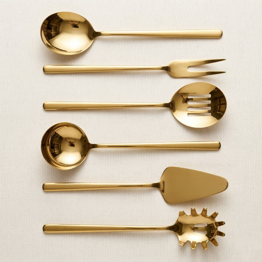CookinaPlus Liquid Gold 6 Parça Premium Sofra Servis Seti