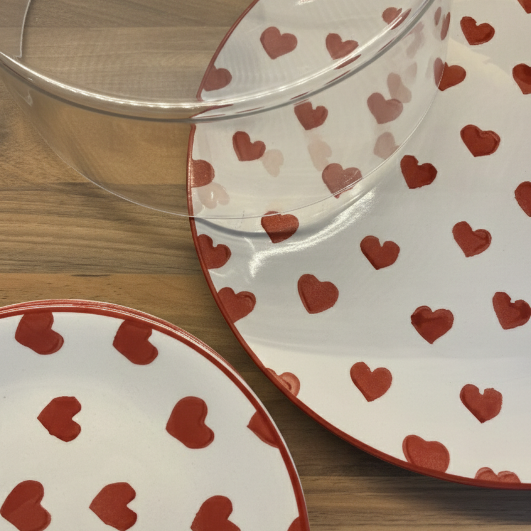Cookina Love Serisi: 8 Parça Kalpli Fanuslu Pasta & Sunum Seti (Özel Tasarım)