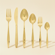 CookinaPlus Royal Gold 36 Parça Premium Çatal Bıçak Takımı - 18/10 Paslanmaz Çelik