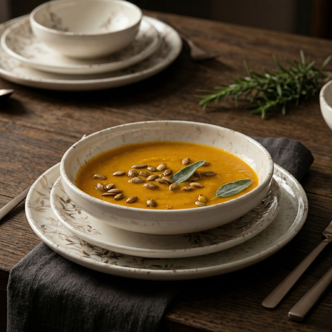CookinaPlus Toledo Botanic 48 Parça 12 Kişilik Lüks Porselen Yemek Takımı Seti